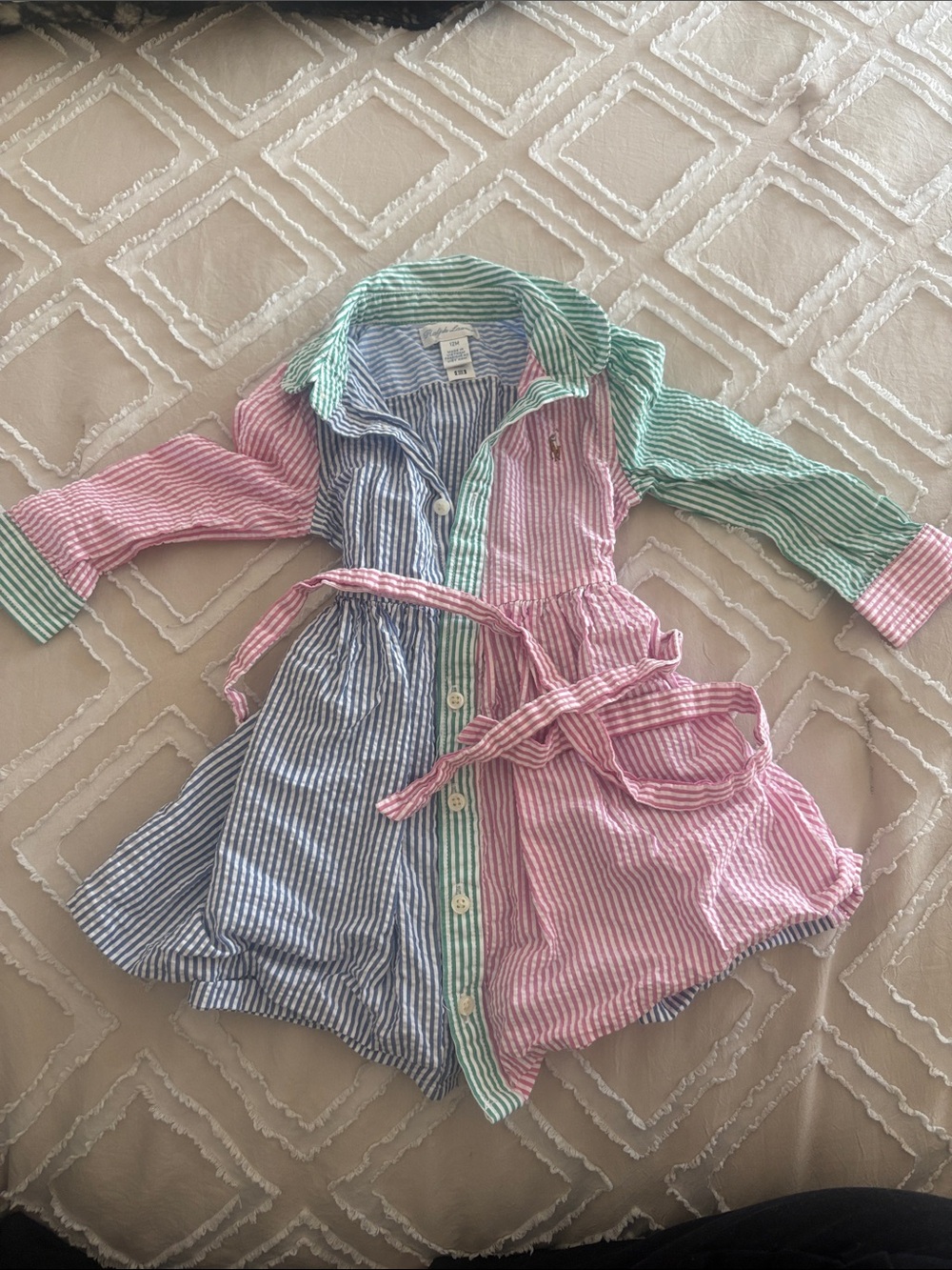 Polo Ralph Lauren Shirt Dress for Girls - Blue, Pink & Green